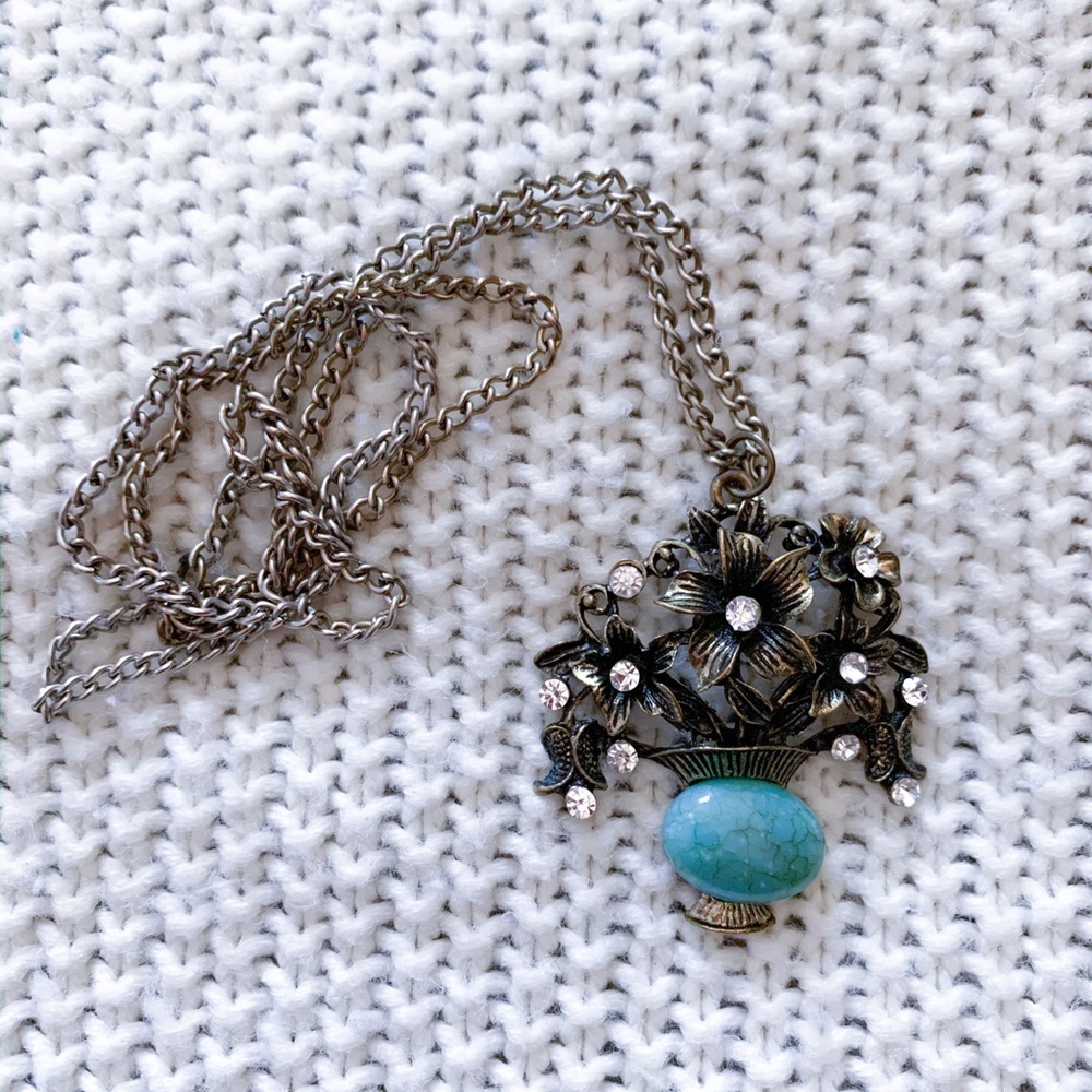Turquoise Flower Necklace